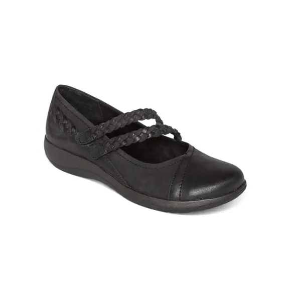 Aetrex Womens Annie Mary Jane Black