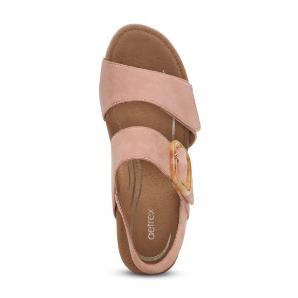 Aetrex Women's Ashley Espadrille Wedge Rose