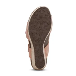 Aetrex Women's Ashley Espadrille Wedge Rose