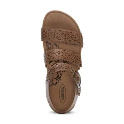 Aetrex Women's Lilly Cutout Taupe