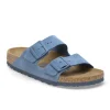 Birkenstock Women's Arizona Soft Footbed Suede Leather Blue