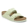 Birkenstock Women's Arizona Soft Footbed Suede Leather Green/Lime