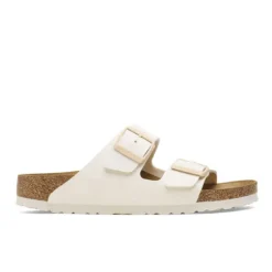 Birkenstock Women's Arizona Birko-Flor Patent Offwhite/Eggshell
