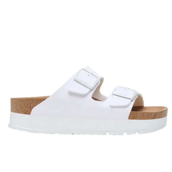Birkenstock Women's Arizona Flex Platform White