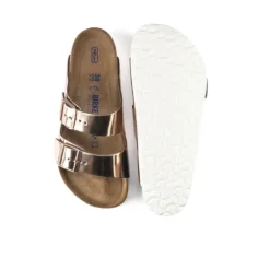 Birkenstock Women's Arizona Soft Footbed Leather White Copper