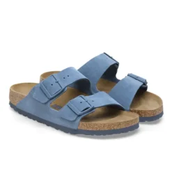 Birkenstock Women's Arizona Soft Footbed Suede Leather Blue