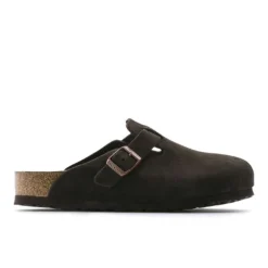 Birkenstock Women's Boston Soft Footbed Suede Leather Mocha