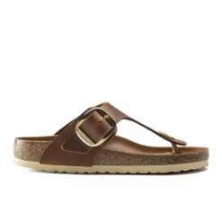 Birkenstock Women's Gizeh Big Buckle Oiled Leather Cognac