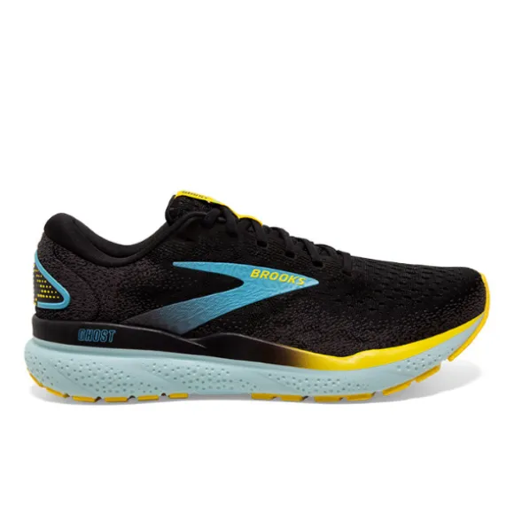 Brooks Men's Ghost 16 Black/Blue/Yellow