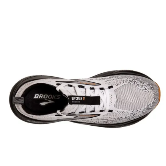 Brooks Men's Glycerin Stealth Fit 21 White/Black