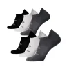 Brooks Unisex No Show 6-Pack Grey/White/Black