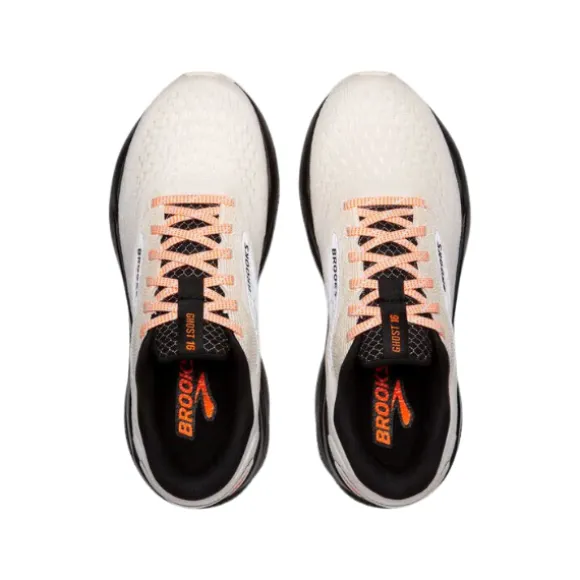 Brooks Women's Ghost 16 Ecru/Orange/Black