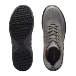 Clarks Men's Pro Lace Dark Grey Leather