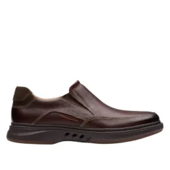 Clarks Men's Un Briley Step Leather Wide Mahogany