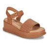 Clarks Women's Kimmei Bay Leather Platform Tan