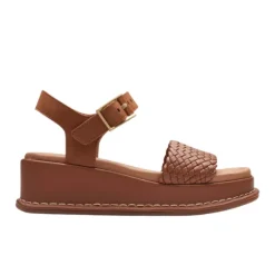 Clarks Women's Kimmei Bay Leather Platform Tan