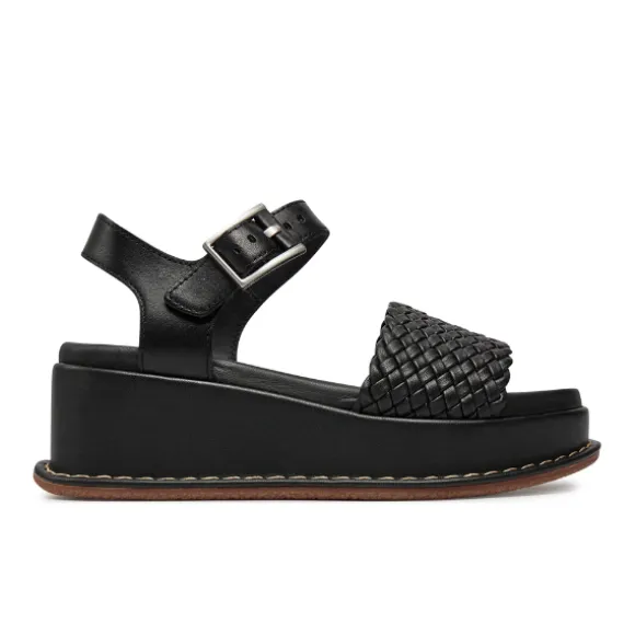 Clarks Women's Kimmei Bay Leather Platform Black