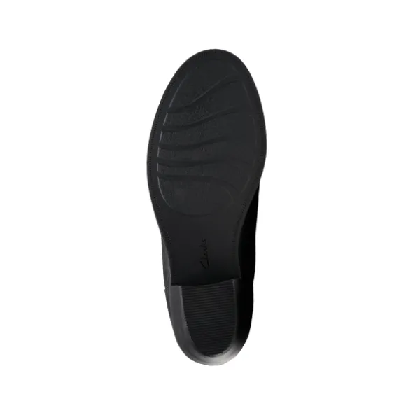 Clarks Women's Neva Buckle Wide Black Leather