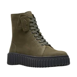 Clarks Women's Torhill Rise Dark Green Nubuck