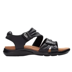 Clarks Women's Wide Kitly Ave Black Leather