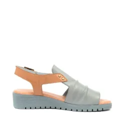 Django & Juliette Women's Madis Steel Leather Gray/Tan