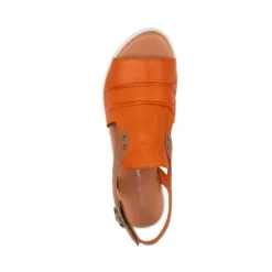 Django & Juliette Women's Madis Orange/Dark Tan Leather