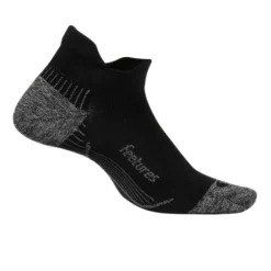 Feetures Plantar Fasciitis Relief Light Sock Cushsion No Show Black