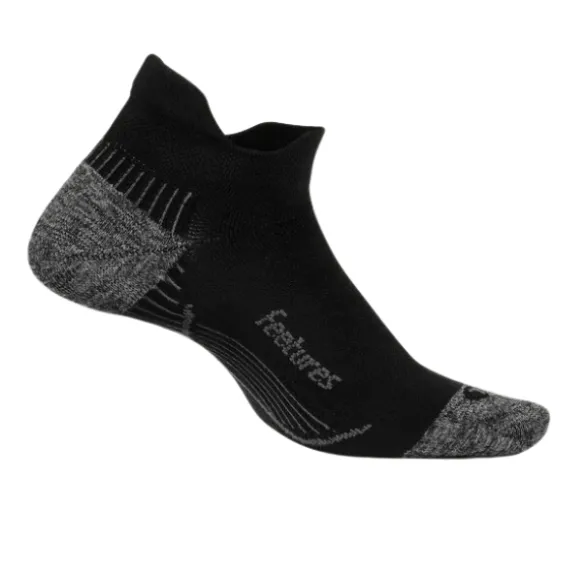Feetures Plantar Fasciitis Relief Light Sock Cushsion No Show Black