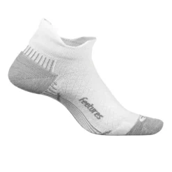 Feetures Plantar Fasciitis Relief Light Sock Cushsion No Show White