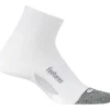 Feetures Unisex Elite Light Cushion Crew White Quarter