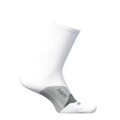 Feetures Unisex Elite Light Cushion Mini Crew White