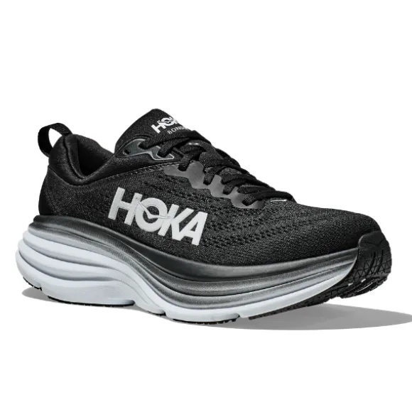 HOKA Men's Bondi 8 (Medium Width) Black/White