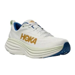 HOKA Men's Bondi 8 Medium White/Gold