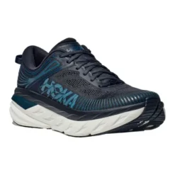 HOKA Men's Bondi 7 (Wide Width) Blue/White