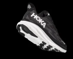 HOKA Men's Clifton 9 Wide Black/White