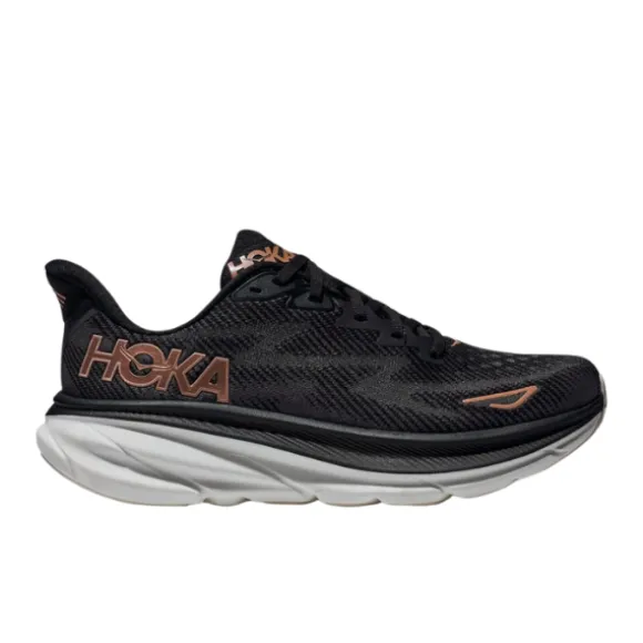 HOKA Women's Clifton 9 Medium Black/Gold