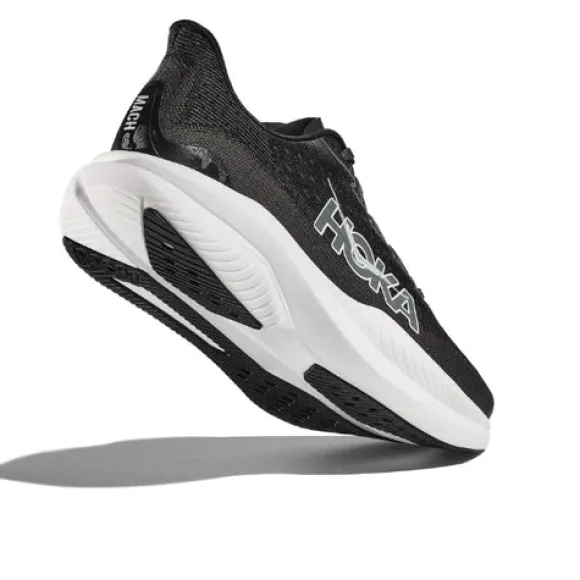 HOKA Women's Mach 6 (Medium Width) Black/White