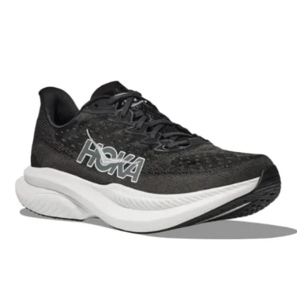 HOKA Women's Mach 6 (Wide Width) Black/White