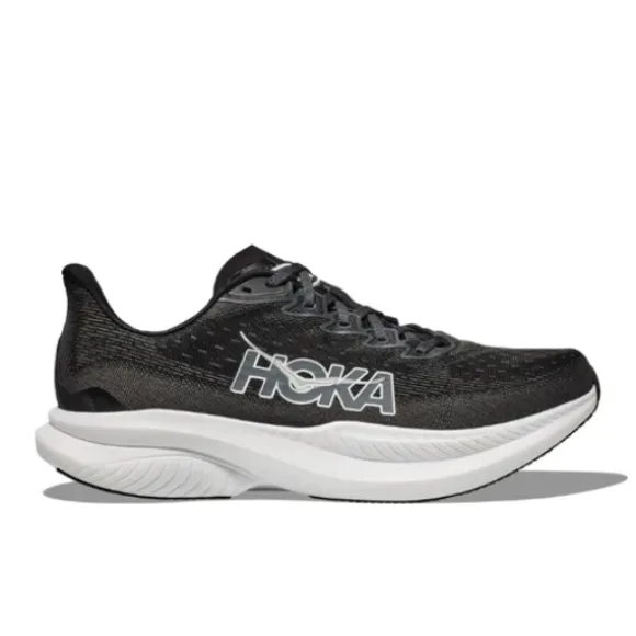 HOKA Women's Mach 6 (Wide Width) Black/White