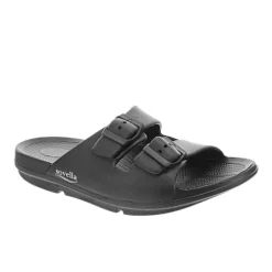 Sovella Men's Buckle Slide Black