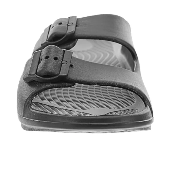 Sovella Men's Buckle Slide Black