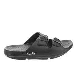 Sovella Women's Buckle Slide Black