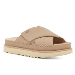 UGG Women's Goldenstar Cross Slide Driftwood