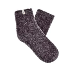 UGG Women's Leda Cozy Quarter Sock Charcoal