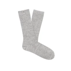 UGG Women's Rib Knit Slouchy Crew Sock Grey