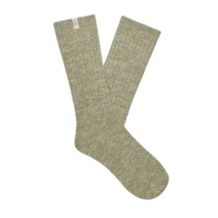 UGG Women's Rib Knit Slouchy Crew Sock Green